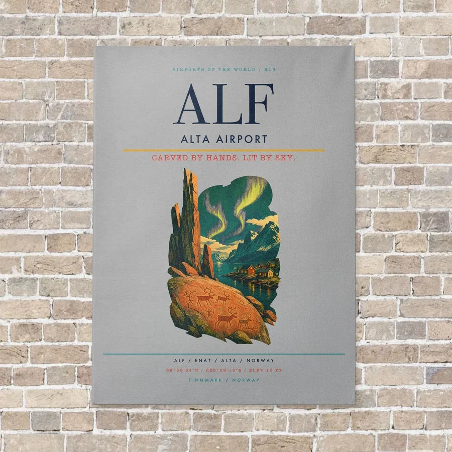 Alta Airport ALF - Canvas No Frame - Light Gray