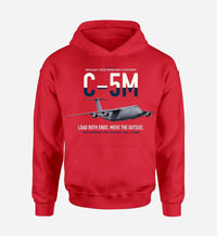 Thumbnail for C-5M Super Galaxy design on red double-side hoodie, single-side print