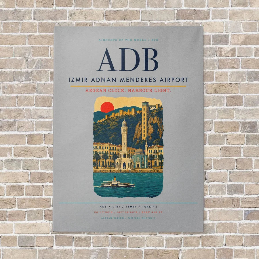 Izmir Adnan Menderes Airport ADB - Canvas No Frame - Light Gray