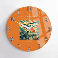 Thumbnail for VINTAGE G4054 - The Last Biplane - Designed Wall Clocks design on orange no-frame