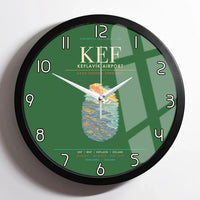 Thumbnail for Keflavik Airport KEF Wall-Clock Framed - Green
