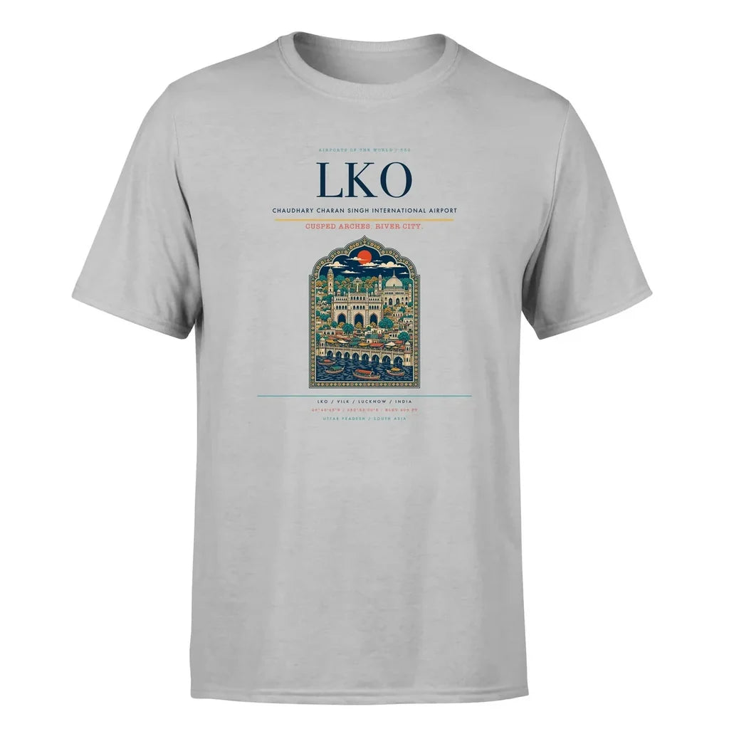 Lucknow Airport (LKO) Premium T-Shirt Light Gray