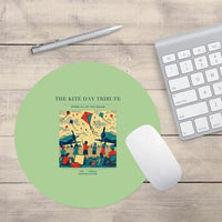 Thumbnail for VINTAGE G4434 - The Kite Day Tribute - Designed Mouse Pads design on lightgreen round