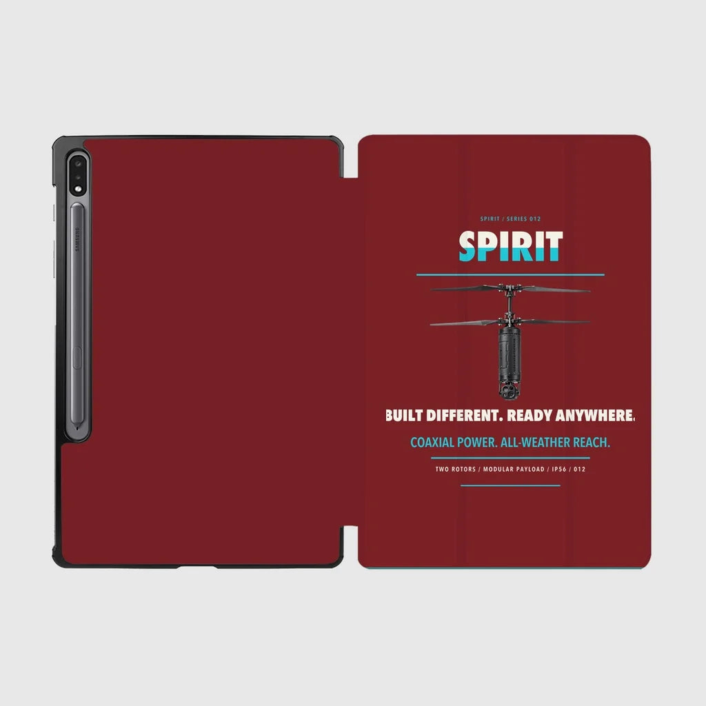 Ascent AeroSystems Spirit design on dark red samsung tablet tablet case