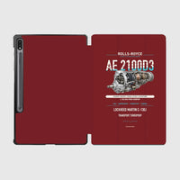 Thumbnail for AE 2100D3 design on dark red samsung tablet tablet case