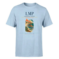 Thumbnail for Lampedusa Airport (LMP) T-Shirt single-side front print in Light Blue | lampedusa-airport-lmp-double-side-t-shirt