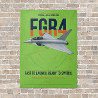 Thumbnail for Eurofighter Typhoon FGR4 vertical canvas print - no frame - light green background