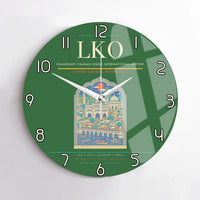 Thumbnail for Chaudhary Charan Singh International Airport LKO Wall-Clock No-Frame - Green
