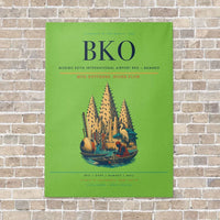 Thumbnail for Modibo Keita International Airport BKO — Bamako vertical canvas print - no frame - light green background