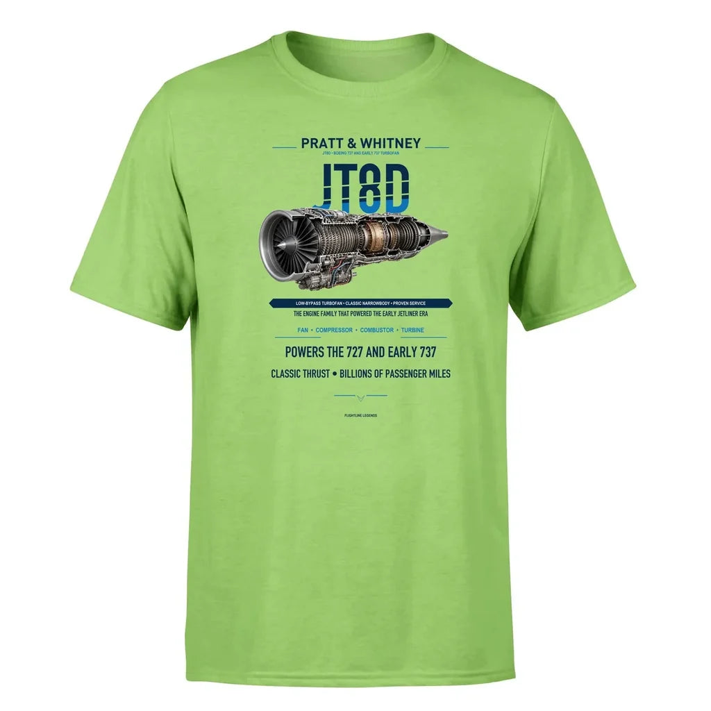 JT8D design on light green single side