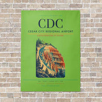 Thumbnail for Cedar City Regional Airport CDC - Canvas No Frame - Light Green