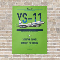 Thumbnail for NAMC YS-11A vertical canvas print - no frame - light green background