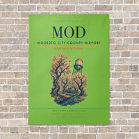 Thumbnail for Modesto City-County Airport MOD vertical canvas print - no frame - light green background