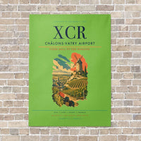Thumbnail for Châlons-Vatry Airport XCR vertical canvas print - no frame - light green background