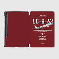 Thumbnail for Douglas DC-8-63 design on dark red samsung tablet tablet case