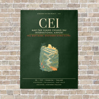 Thumbnail for Mae Fah Luang Chiang Rai International Airport CEI - Canvas Framed - Dark Green
