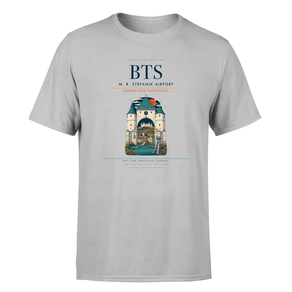 Bratislava Airport (BTS) Premium T-Shirt Light Gray