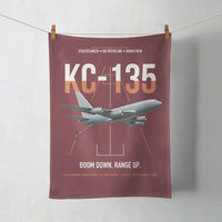 Thumbnail for KC-135 STRATOTANKER design on dark red towel