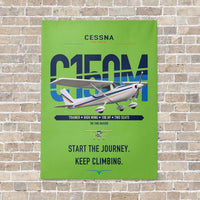 Thumbnail for Cessna 150M vertical canvas print - no frame - light green background