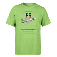 Thumbnail for Hawker Hunter F6 design on light green t-shirt, single-side print