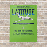 Thumbnail for Cessna Citation Latitude vertical canvas print - no frame - light green background