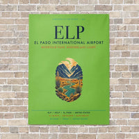 Thumbnail for El Paso International Airport ELP vertical canvas print - no frame - light green background