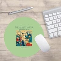 Thumbnail for VINTAGE G4298 - The Youngest License - Designed Mouse Pads design on lightgreen round