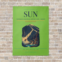 Thumbnail for Friedman Memorial Airport SUN — Hailey vertical canvas print - no frame - light green background