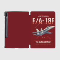 Thumbnail for F-A-18F Super Hornet design on dark red samsung tablet tablet case