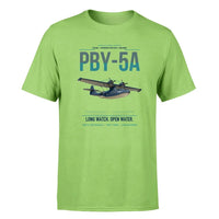 Thumbnail for PBY-5A Catalina design on light green double-side t-shirt, single-side print