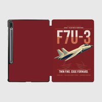 Thumbnail for F7U-3 Cutlass design on dark red samsung tablet tablet case