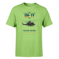 Thumbnail for Bell UH-1Y Venom design on light green t-shirt, single-side print