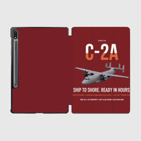 Thumbnail for C-2A Greyhound design on dark red samsung tablet tablet case