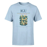Thumbnail for Foz do Iguaçu International Airport (IGU) T-Shirt single-side front print in Light Blue | foz-do-iguaçu-international-airport-igu-double-side-t-shirt