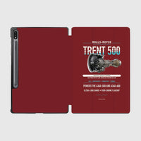 Thumbnail for TRENT 500 design on dark red samsung tablet tablet case