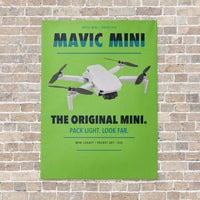 Thumbnail for DJI Mavic Mini vertical canvas print - no frame - light green background