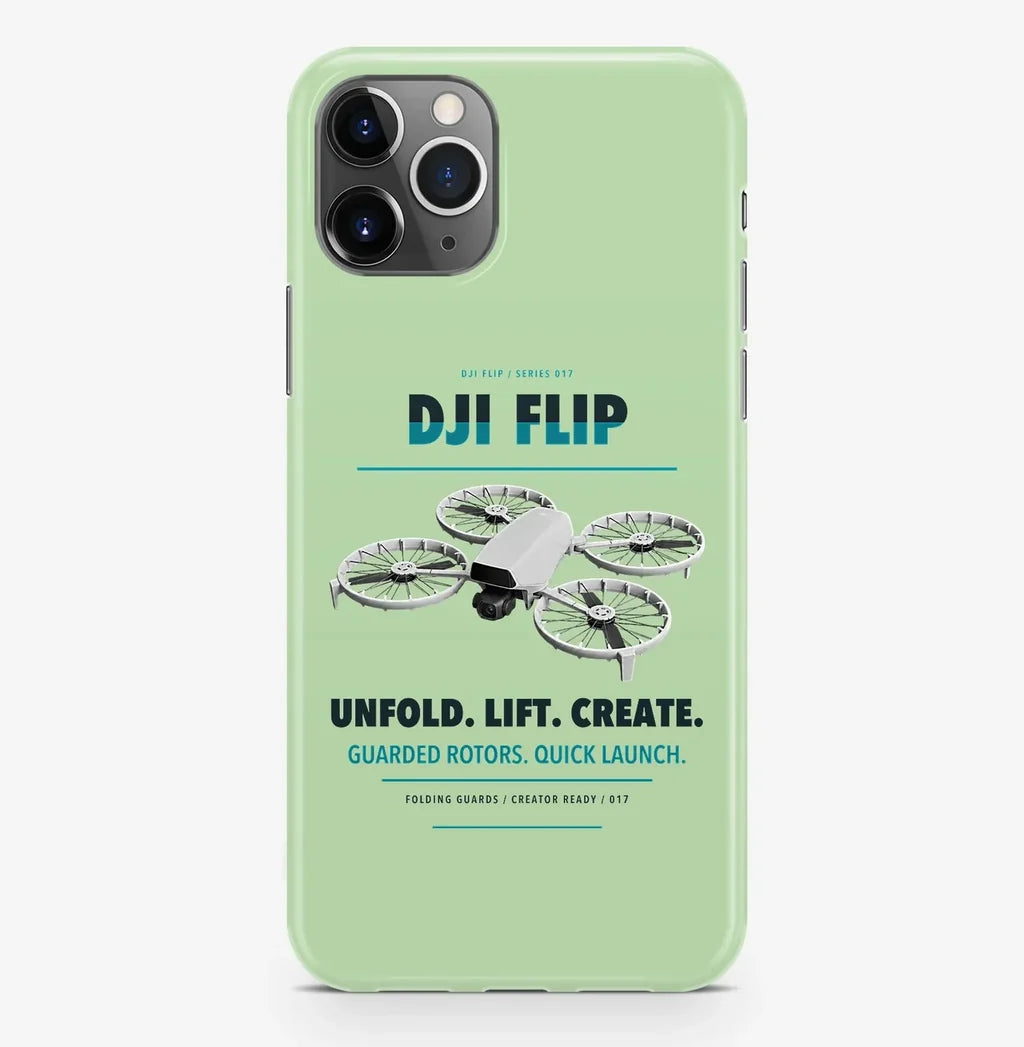 DJI Flip Case ProMax design on light green iphone case promax