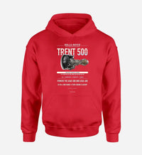 Thumbnail for TRENT 500 design on red hoodie single side