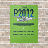 Thumbnail for Tecnam P2012 Traveller vertical canvas print - no frame - light green background