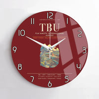 Thumbnail for Fuaamotu International Airport TBU Wall-Clock No-Frame - Dark Red