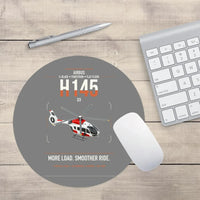 Thumbnail for Airbus H145 D3 design on gray round mouse pad