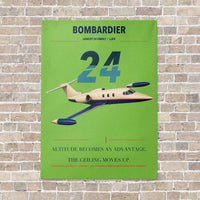 Thumbnail for Bombardier Learjet 24 vertical canvas print - no frame - light green background