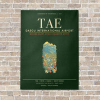 Thumbnail for Daegu International Airport TAE - Canvas Framed - Dark Green