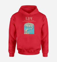 Thumbnail for City of Derry Airport (LDY) design on red hoodie single-side print