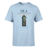 Thumbnail for Douala International Airport (DLA) T-Shirt single-side front print in Light Blue | douala-international-airport-dla-double-side-t-shirt