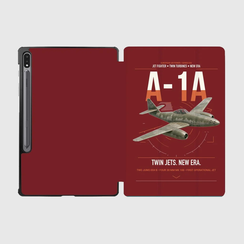Messerschmitt Me 262A-1a design on dark red samsung tablet tablet case