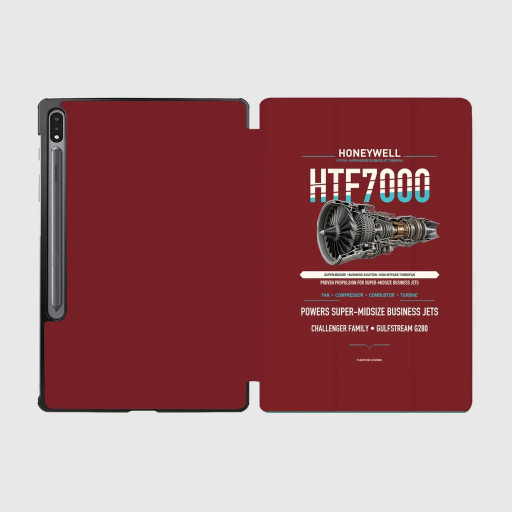 HTF7000 design on dark red samsung tablet tablet case