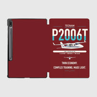 Thumbnail for Tecnam P2006T design on dark red samsung tablet tablet case