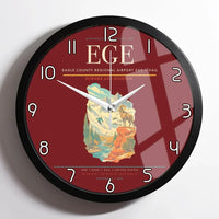 Thumbnail for Eagle County Regional Airport (EGE) design on dark red framed wall clock