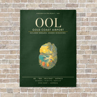 Thumbnail for Gold Coast Airport OOL - Canvas Framed - Dark Green